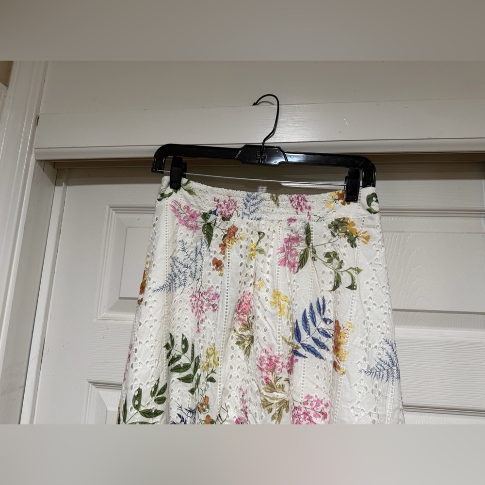 NWT Lulus Sweet At Heart White Floral Embroidered Two-Piece Midi Dress Small - Picture 14 of 16